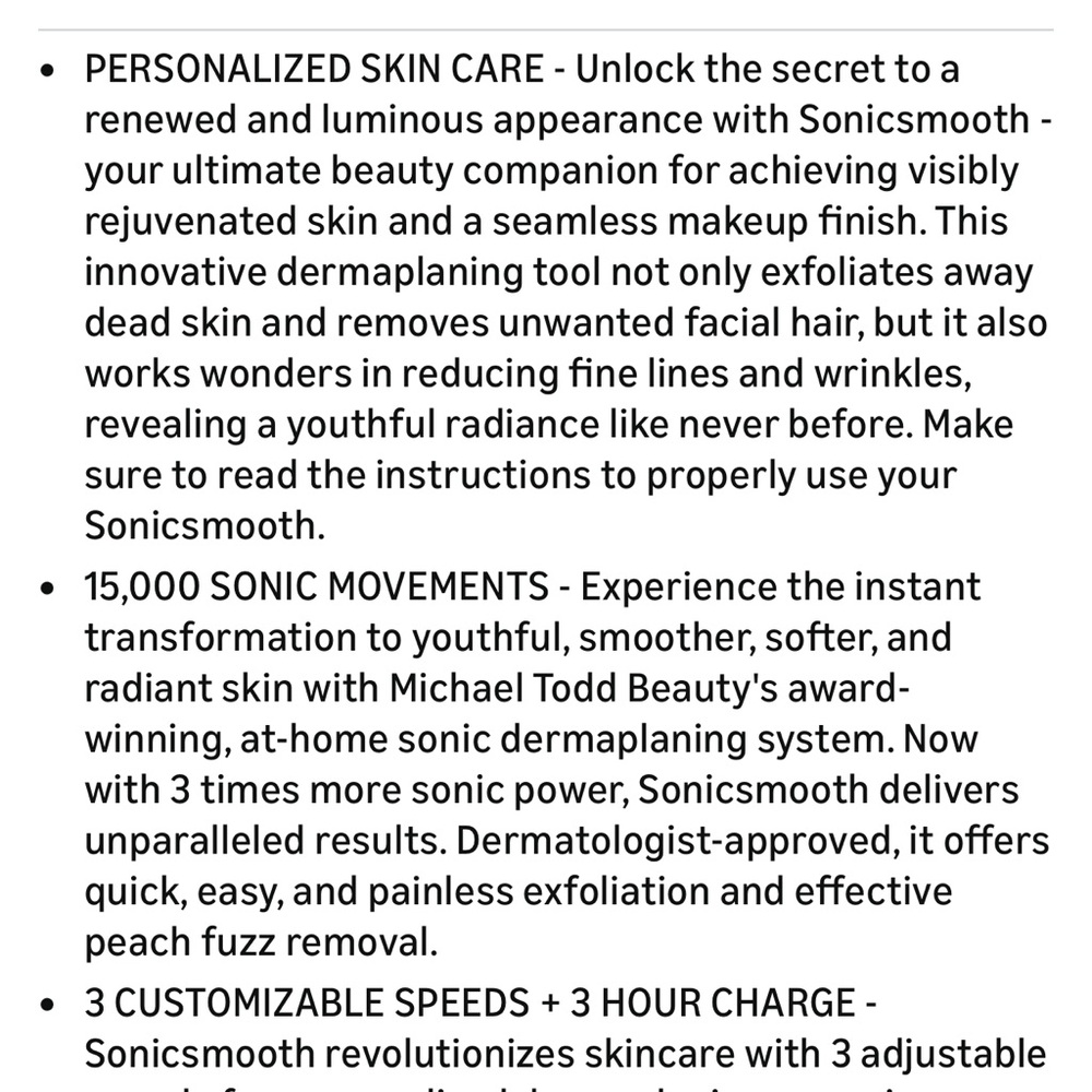 Michael Todd Beauty Sonicsmooth Dermaplane Razor for Women - Picture 4 of 5